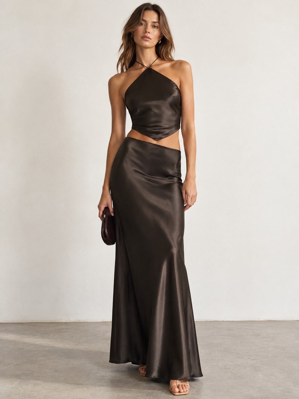 Reformation Effie Silk Two Piece Set Black Pearl XS NWT 100% Silk